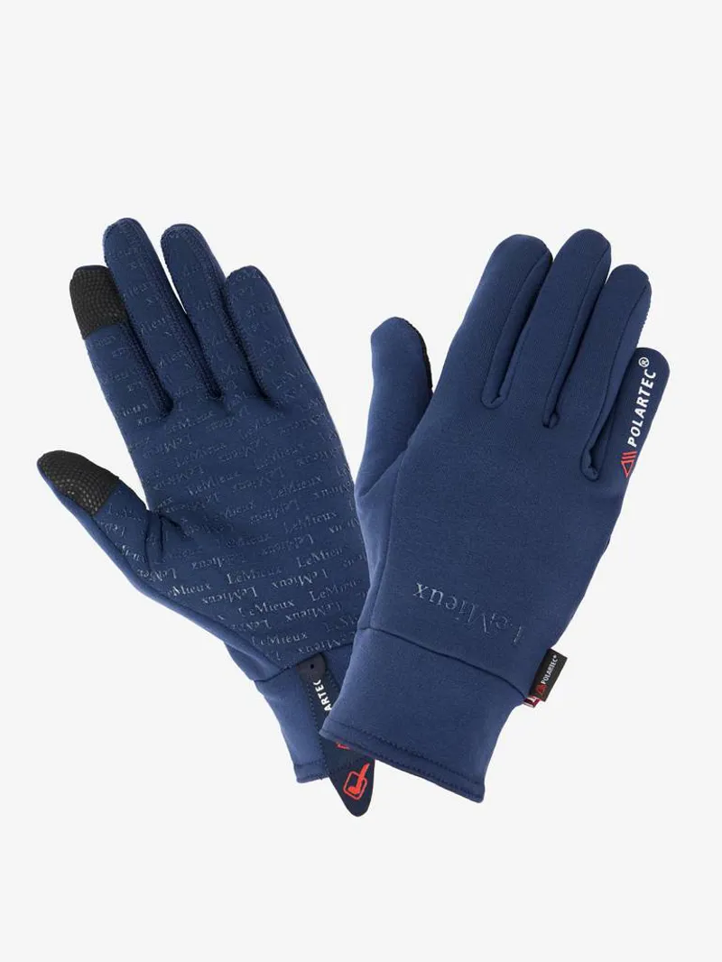 LeMieux Polartec Riding Gloves Unisex in Navy
